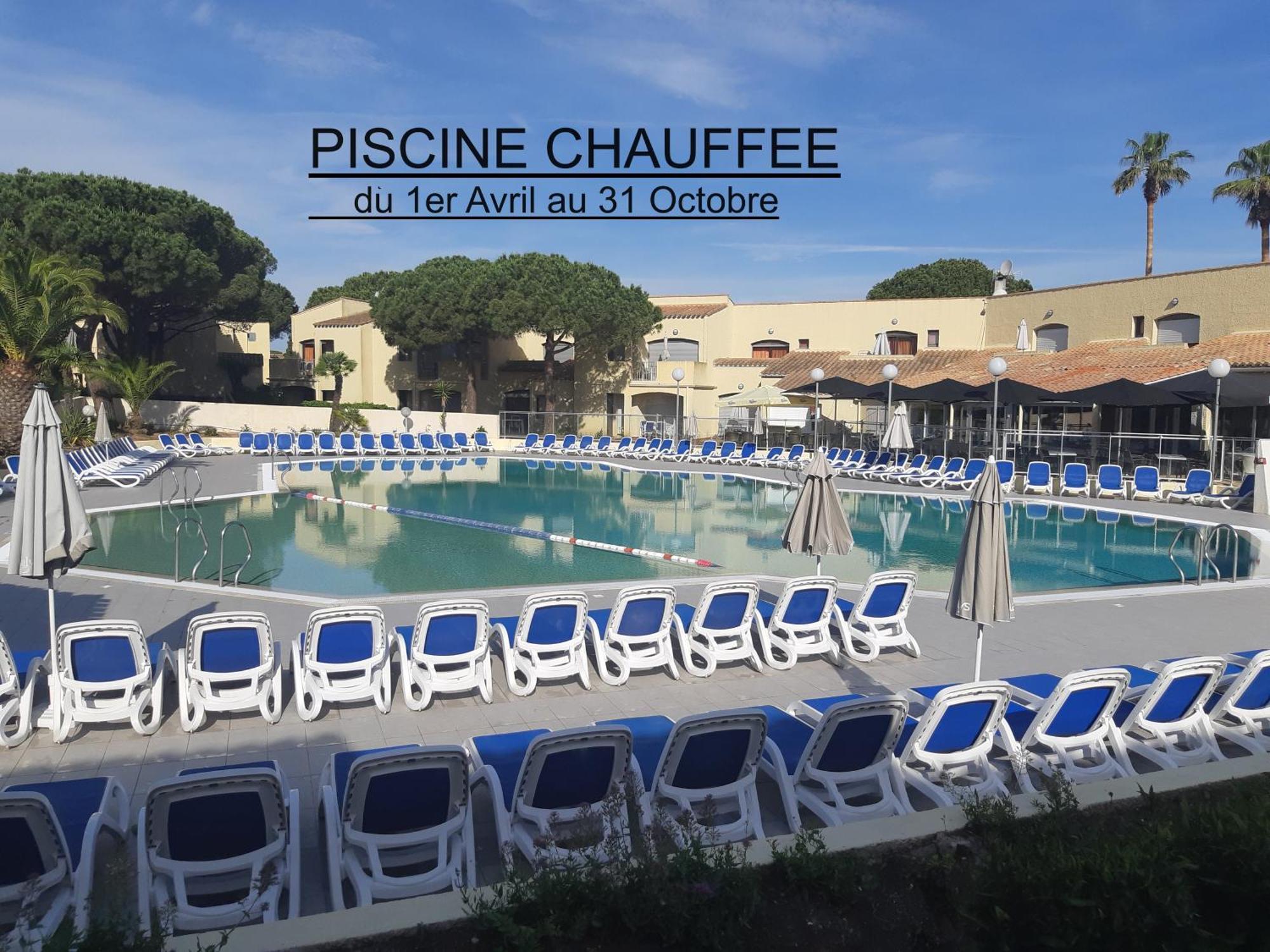 Studio Climatise Cosy Avec Grande Piscine Chauffee Agde Exterior photo